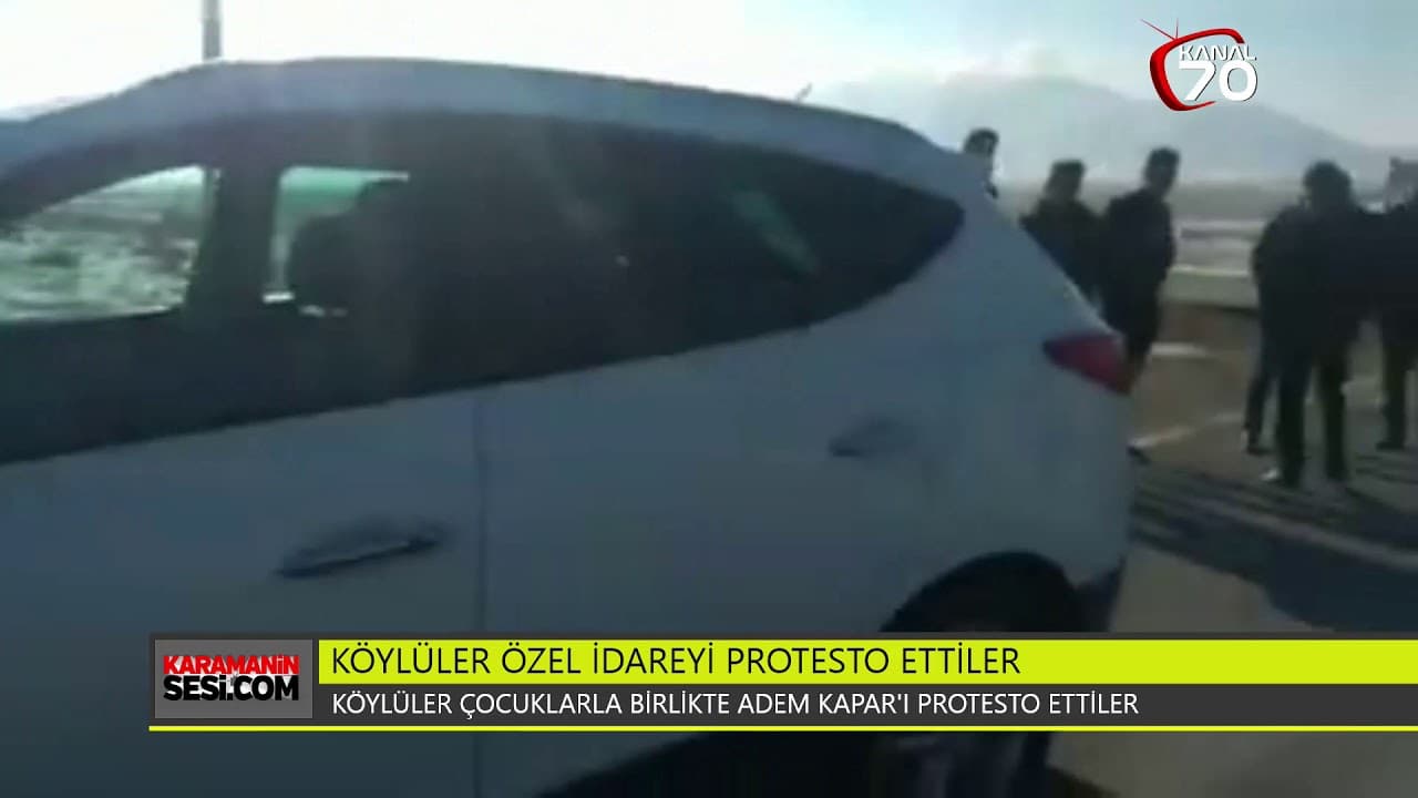 Karamanlı köylüler Özel İdareyi protesto etti