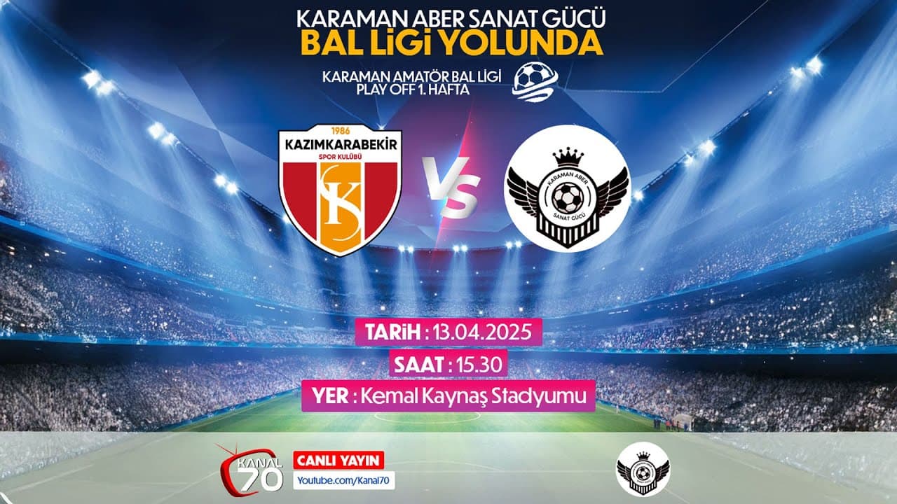 CANLI YAYIN - Kazım Karabekir Spor - Aber Sana Gücü Spor Karşıklaşması