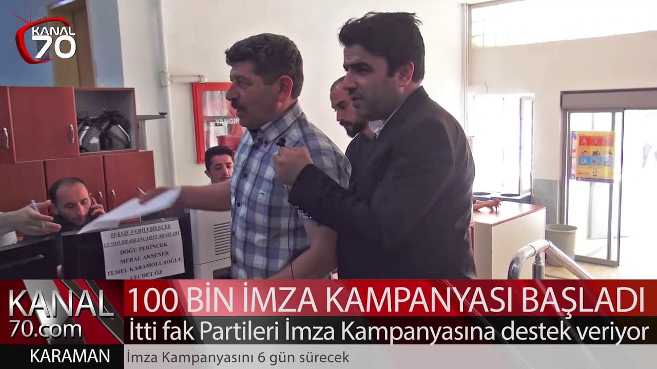 Cumhurbaşkanlığı için imza kampanyası