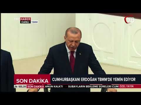 Cumhurbaşkanı Erdoğan TBMM'de yemin etti