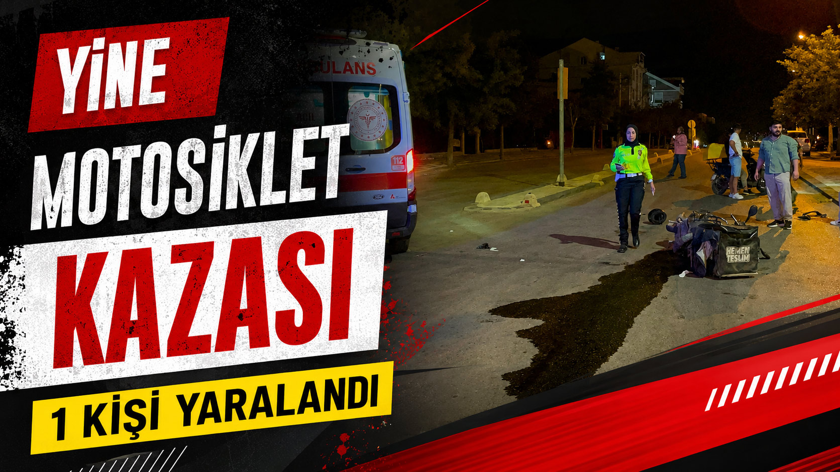 Otomobille motosiklet çarpıştı: 1 ağır yaralı